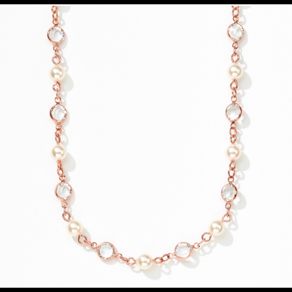 Touchstone Crystal by Swarovski blush and crystal Pearl Chanelle 36 inches